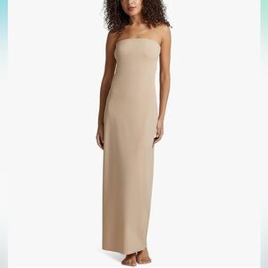 BHLDN Tan Neutral Color Strapless Fitted Dress Size 8 - Reemploy